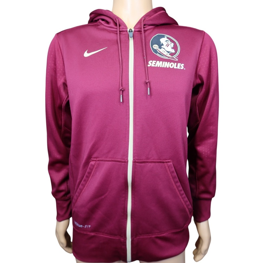 FSU Florida State University Seminoles Sweatshirt Size‎ M Zip Hoodie Hoodie Nike